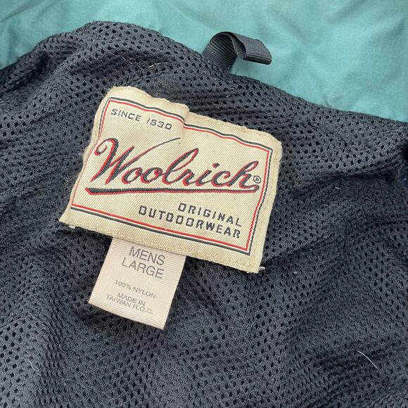 Vintage Woolrich Jacket Hydromax 2100 Windbreaker Hooded Green Black Mens Size L - Picture 9 of 12